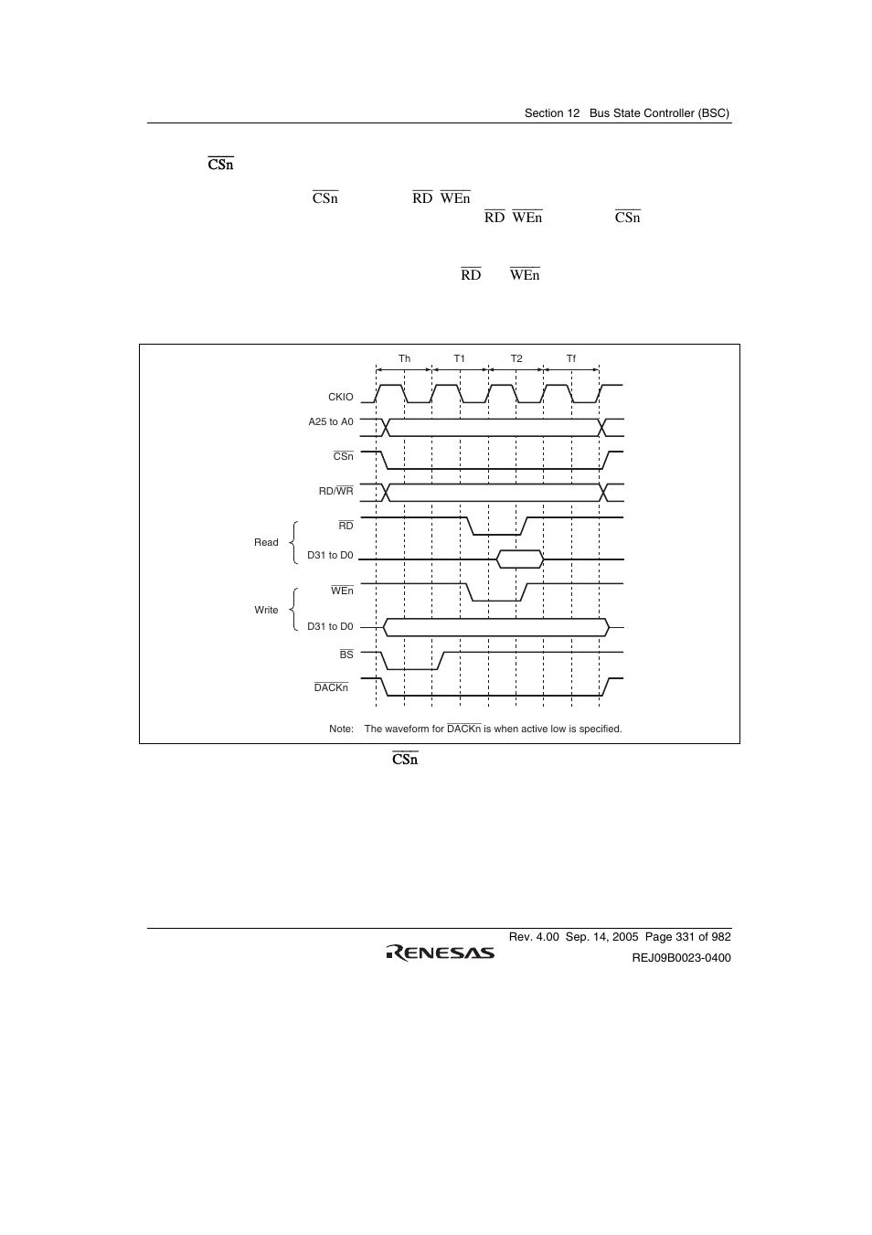 4 csn assert period expansion | Renesas SH7641 User Manual | Page 381 / 1036