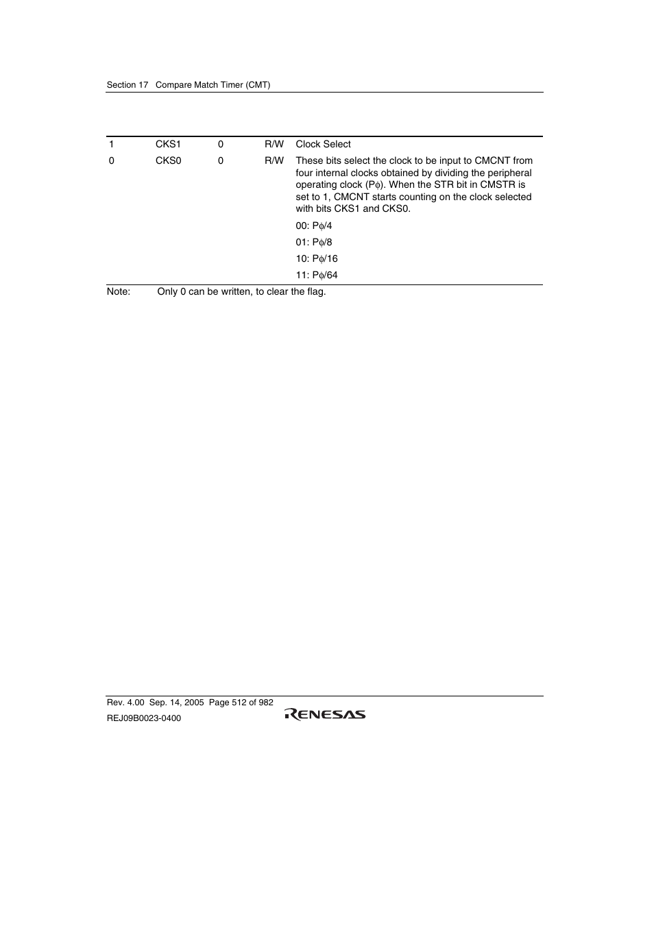 3 compare match counter (cmcnt ), 4 compare match constant register (cmcor) | Renesas SH7641 User Manual | Page 562 / 1036