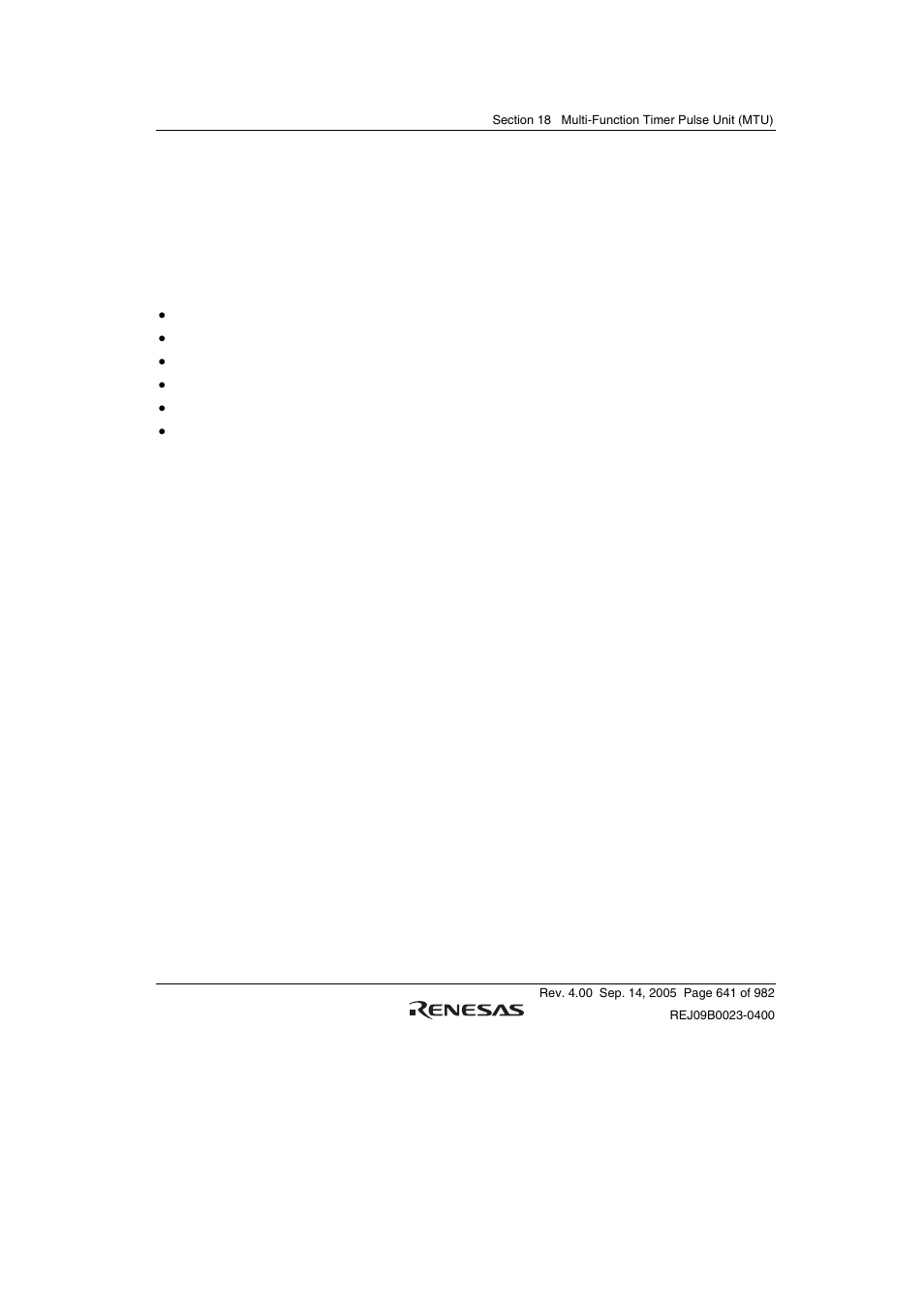 8 mtu output pin initialization, 1 operating modes, 2 reset start operation | Renesas SH7641 User Manual | Page 691 / 1036