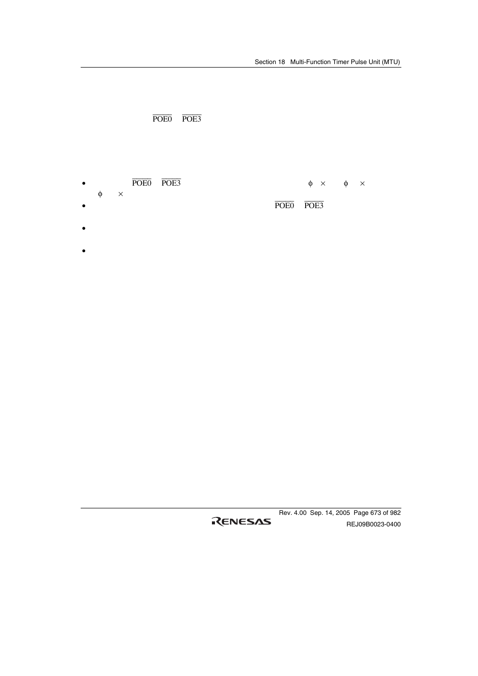 9 port output enable (poe), 1 features | Renesas SH7641 User Manual | Page 723 / 1036