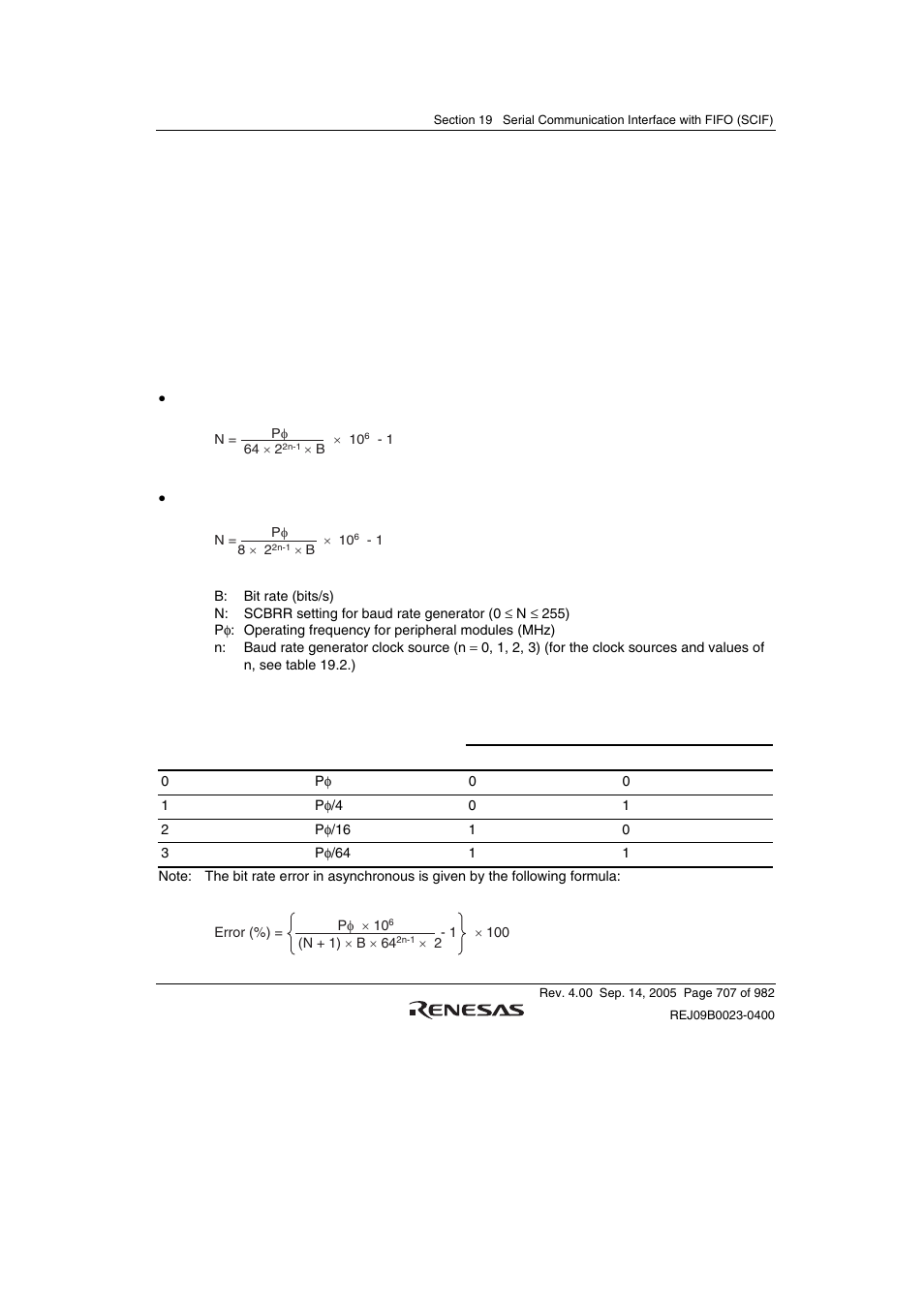 8 bit rate register (scbrr) | Renesas SH7641 User Manual | Page 757 / 1036