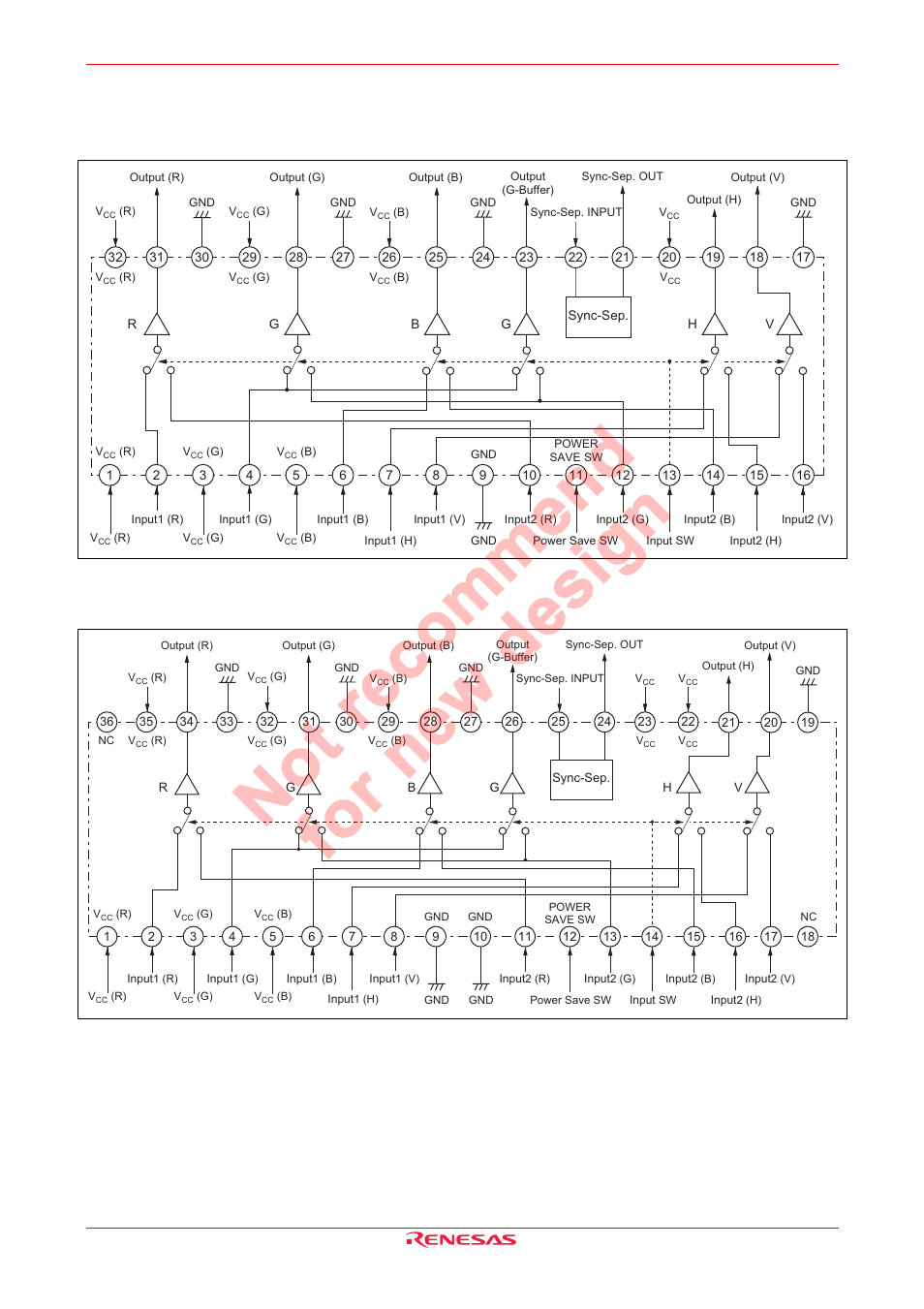 Block diagram | Renesas M61323SP/FP User Manual | Page 2 / 20