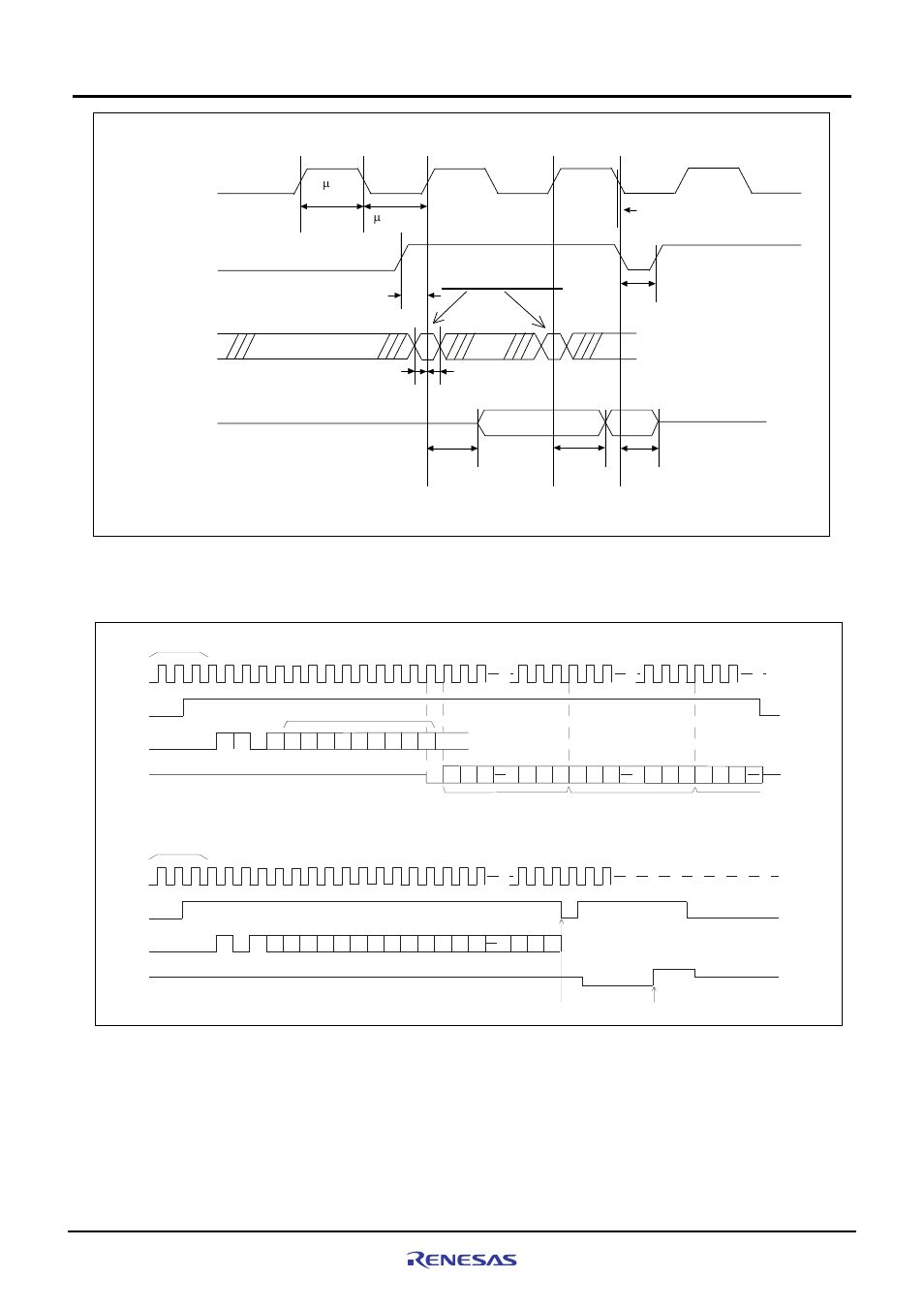 Features and specifications, Cs di do hi-z hi-z, Ac characteristics | Figure 2.3.7 eeprom-ac timing, Figure 2.3.8 eeprom-read/write timing, Writing enabled data, Output enabled data, 1μsec or more, Within 800 nsec, 0 sec or more | Renesas CPU Board M3A-HS19 User Manual | Page 28 / 74