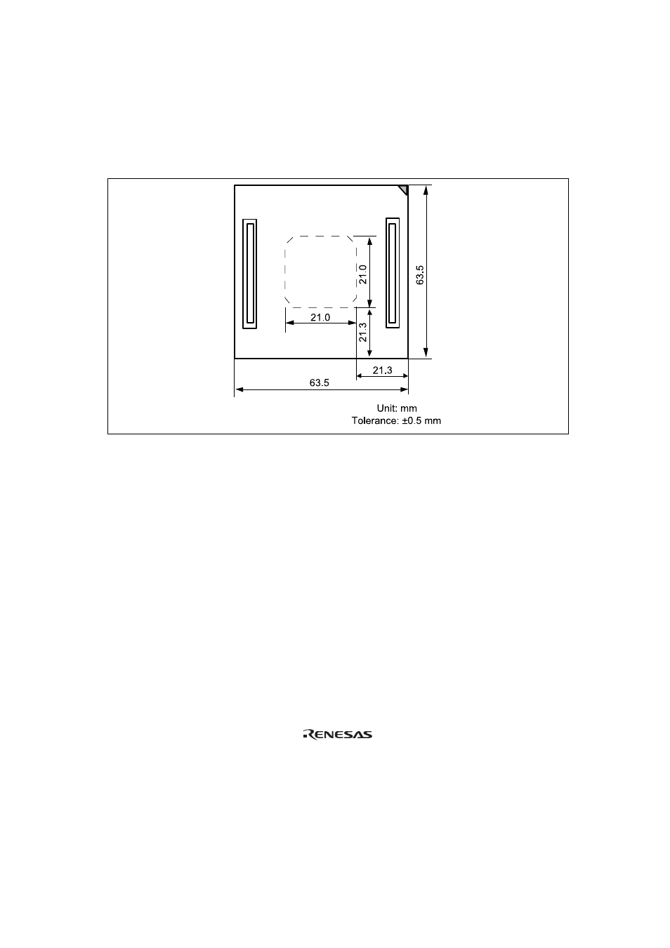 4dimensions for user system interface cable head, Dimensions for user system interface cable head | Renesas H8S/2214 Series User Manual | Page 17 / 22