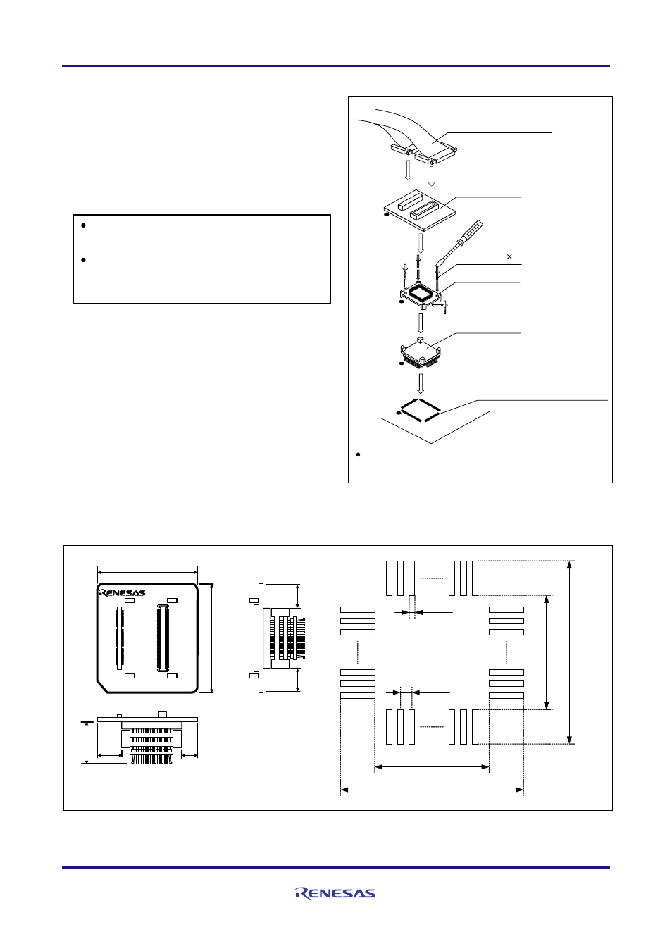 Connection procedure (see figure 3), External dimensions and a sample foot pattern | Renesas R0E530650CFJ30 User Manual | Page 2 / 4