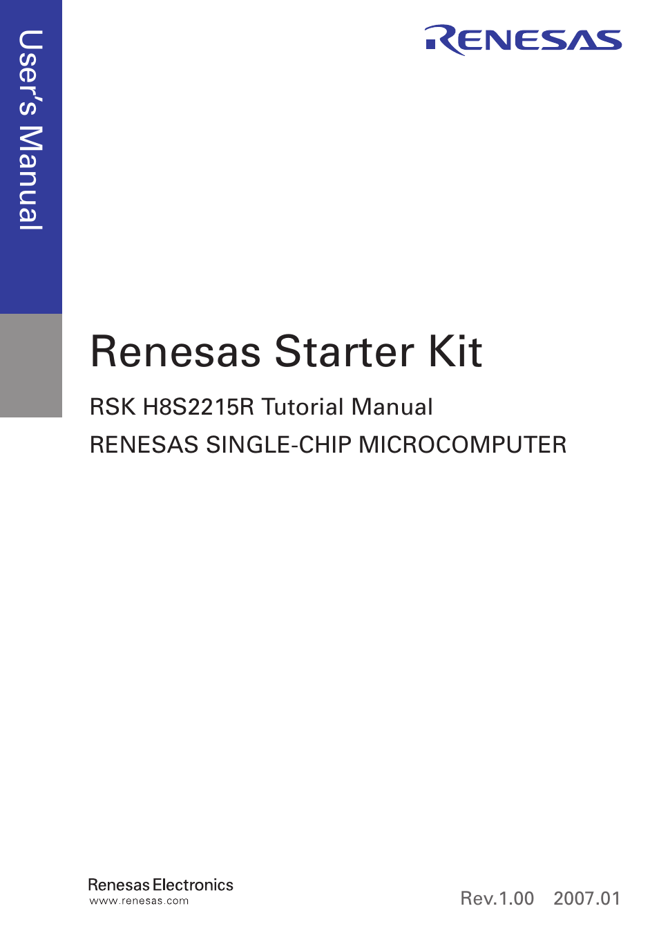 Renesas starter kit | Renesas H8S2215R User Manual | Page 3 / 28