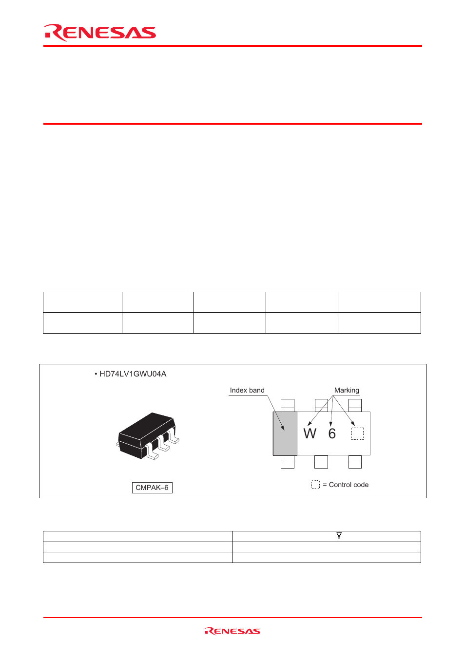 Renesas HD74LV1GWU04A User Manual | 6 pages