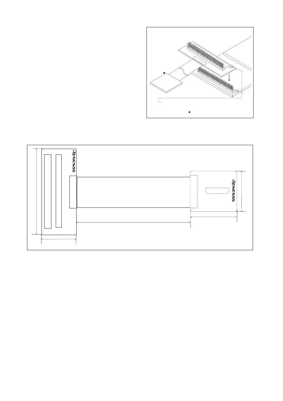 Connection procedure, External dimensions, Connection procedure (see figure 3) | Unit: mm | Renesas M34553T-PTCA User Manual | Page 5 / 6
