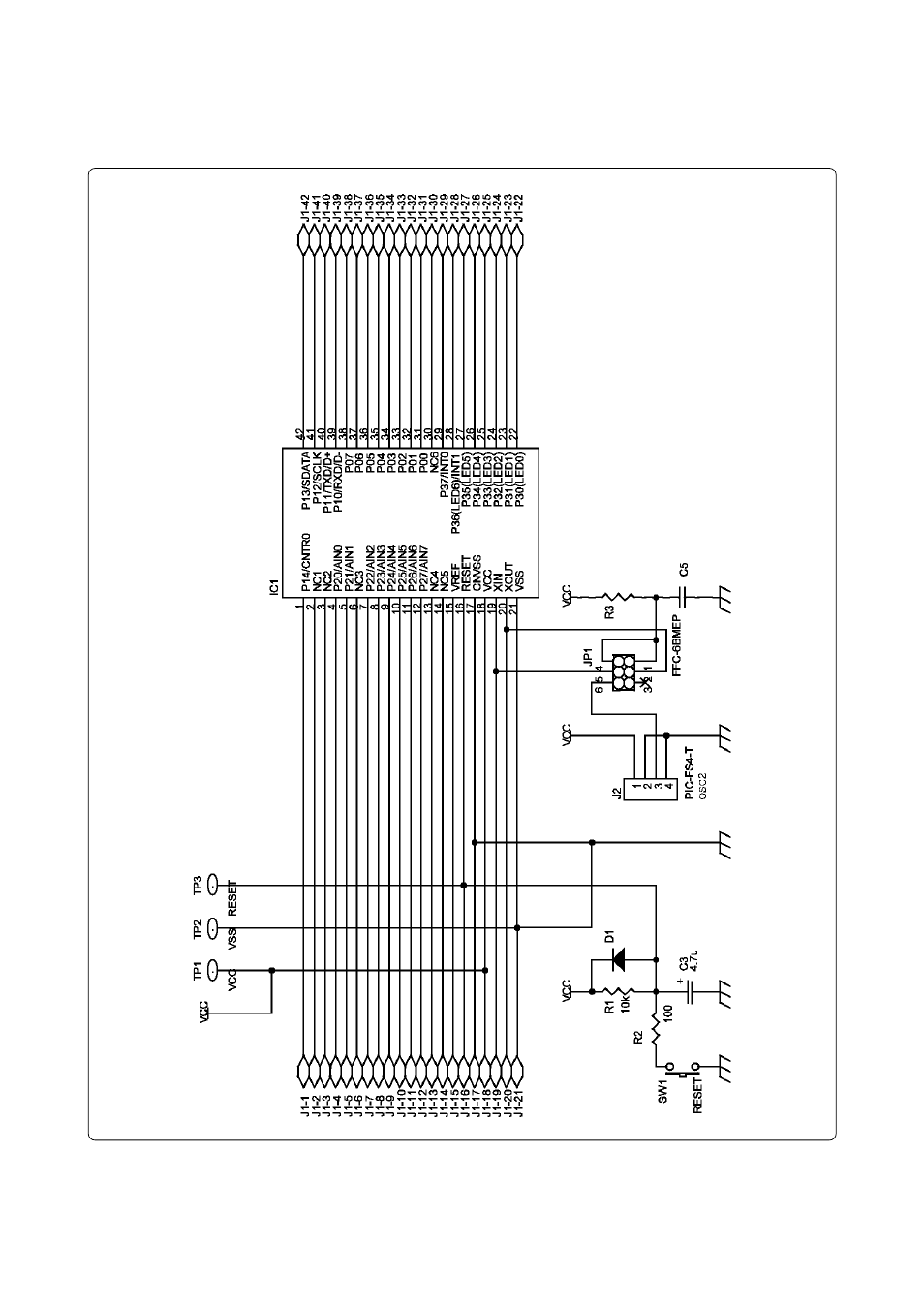 Pin layout | Renesas Single-Chip Microcomputer M37531T-ADS User Manual | Page 11 / 14