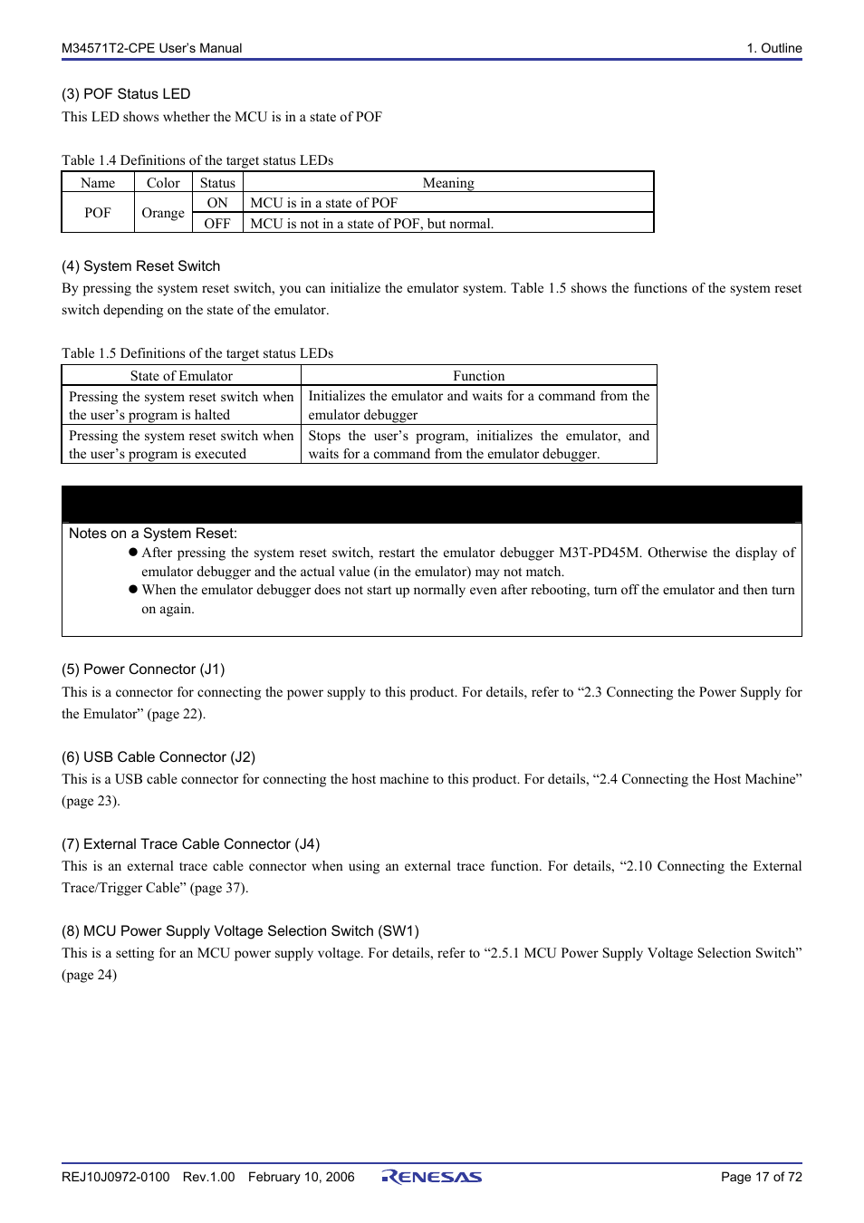 Important | Renesas Compact Emulator M34571T2-CPE User Manual | Page 19 / 74