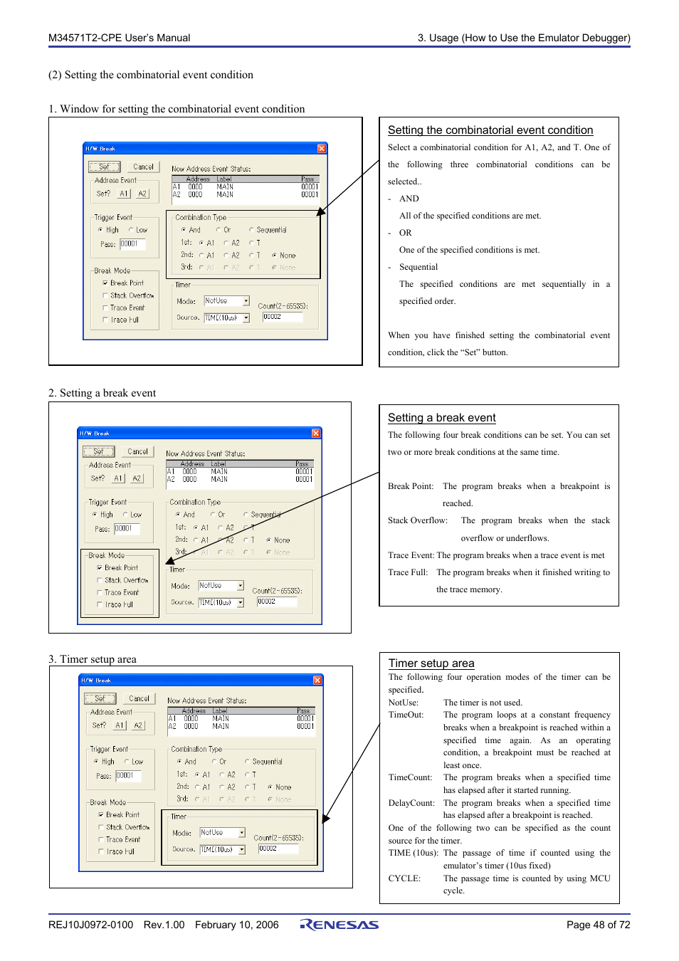 Renesas Compact Emulator M34571T2-CPE User Manual | Page 50 / 74