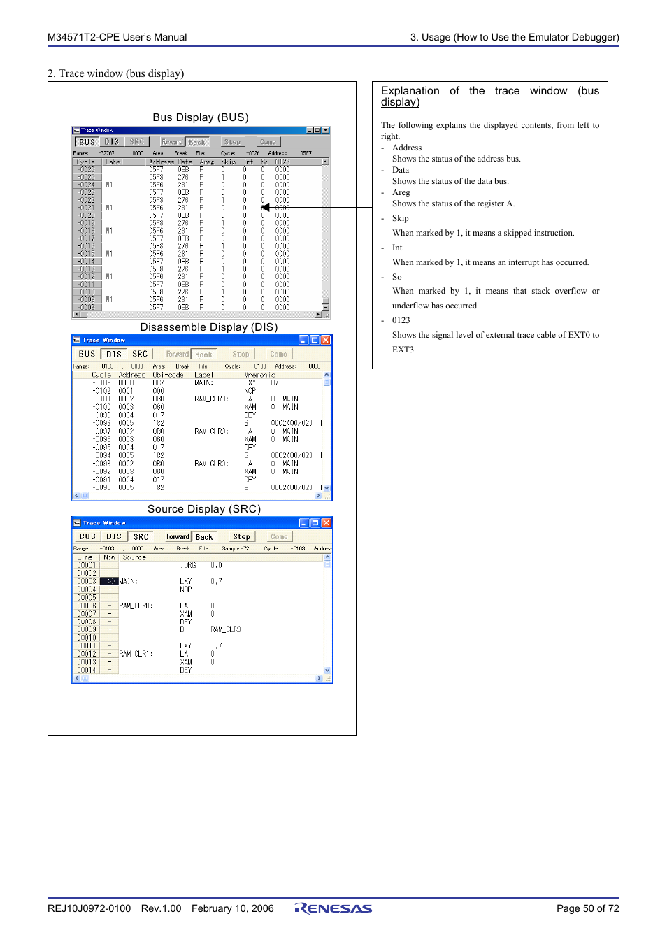 Renesas Compact Emulator M34571T2-CPE User Manual | Page 52 / 74