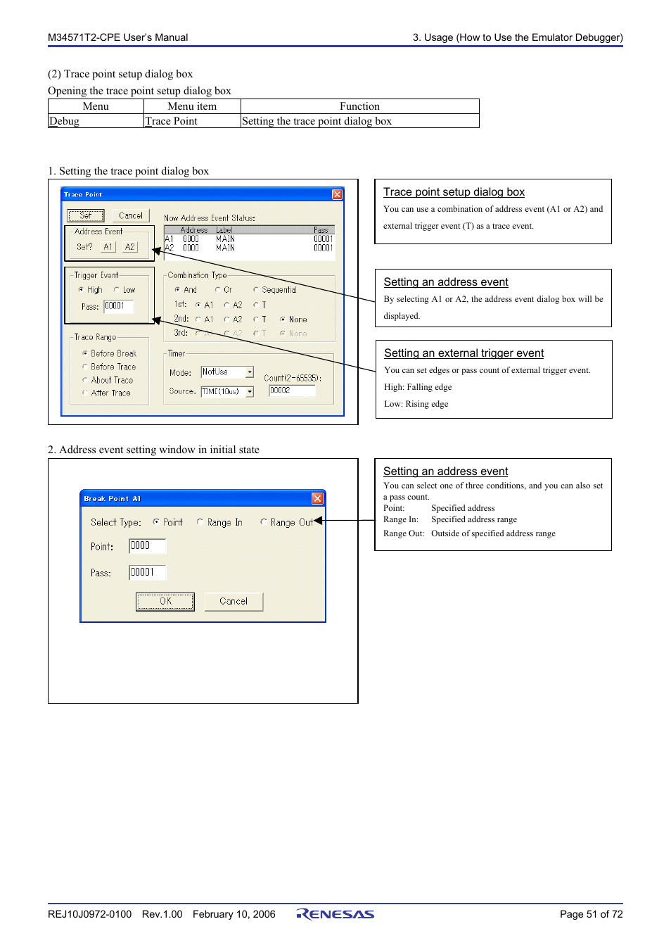Renesas Compact Emulator M34571T2-CPE User Manual | Page 53 / 74