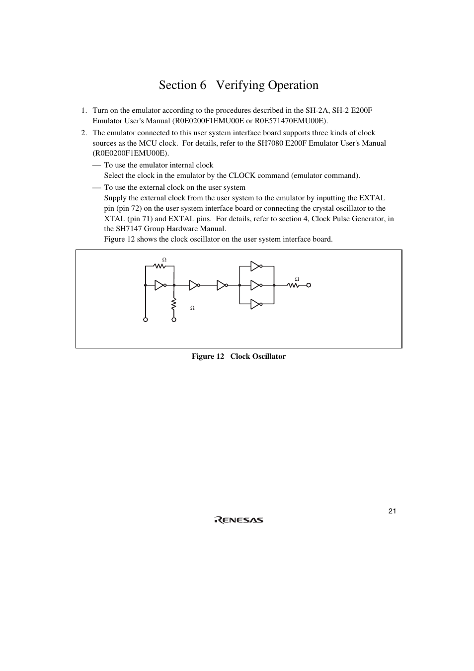 Section 6 verifying operation | Renesas SH7147 User Manual | Page 41 / 48