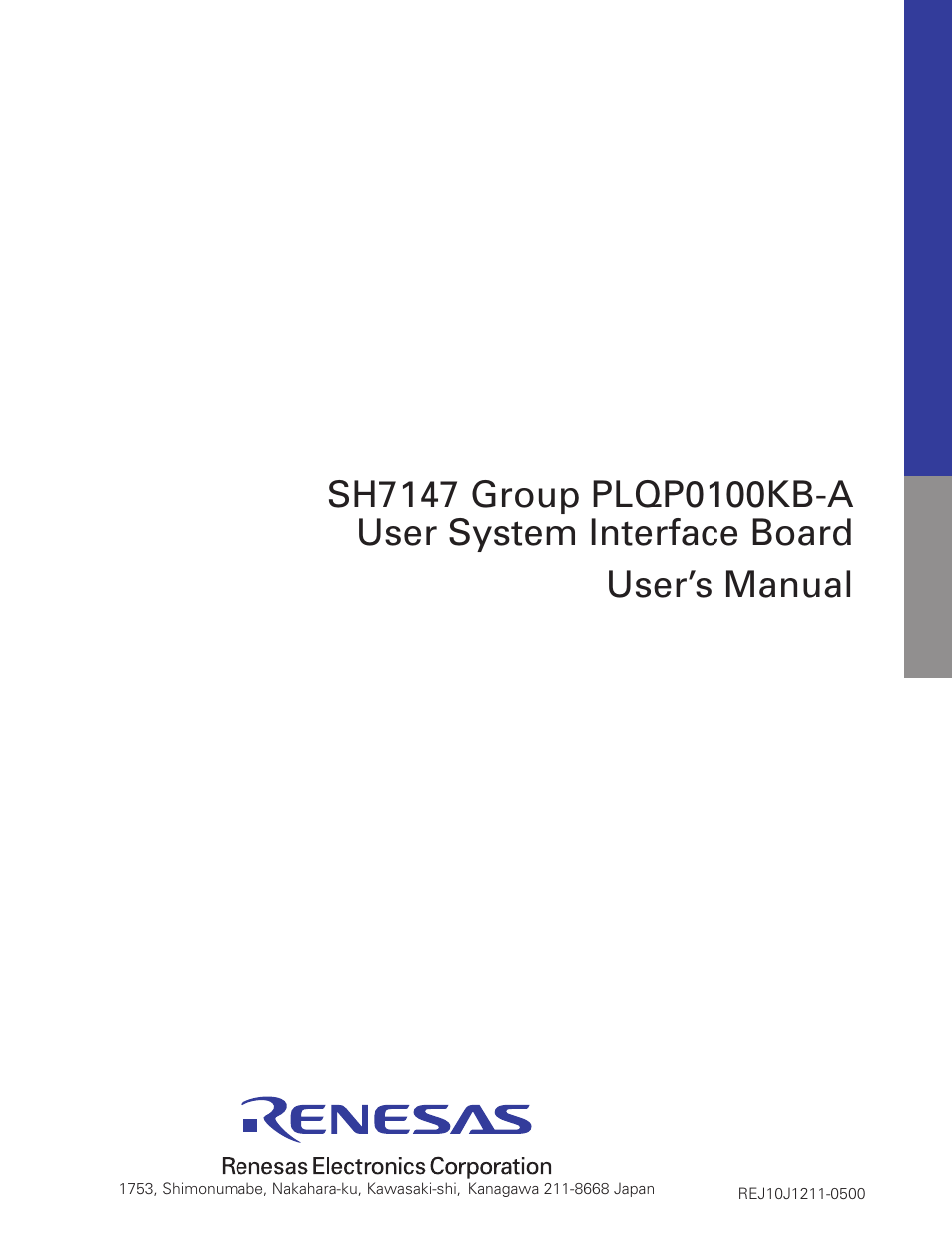 User’s manual | Renesas SH7147 User Manual | Page 48 / 48