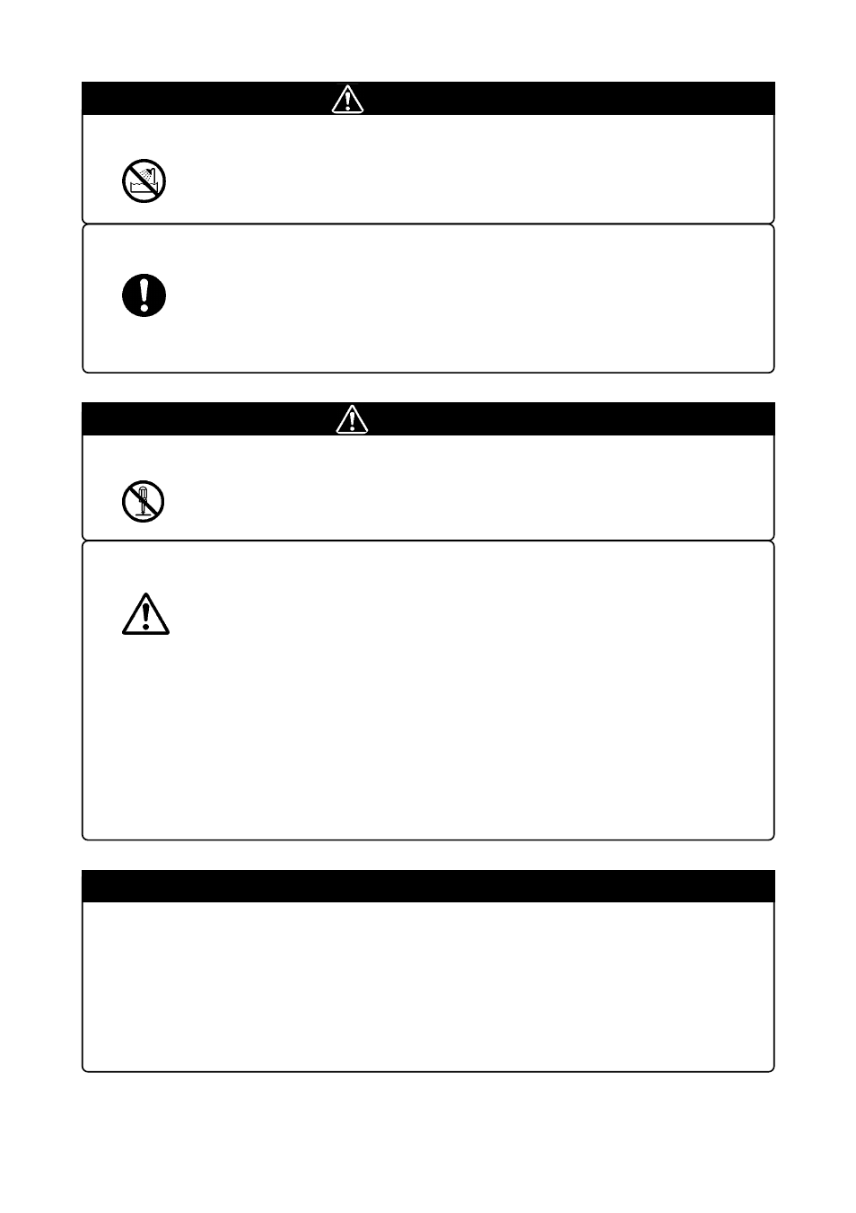 Important, Warning, Caution | Warning for installation, Warnings for use environment, Caution to be taken for modifying this product, Cautions to be taken for handling this product | Renesas Emulation Pod for M16C/80 Group MCUs M30803T-RPD-E User Manual | Page 11 / 76