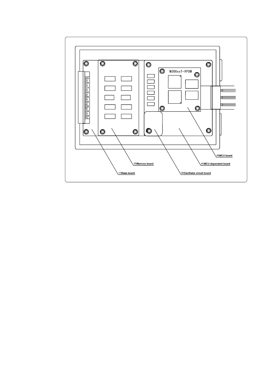 2) inside of emulation pod | Renesas Emulation Pod for M16C/80 Group MCUs M30803T-RPD-E User Manual | Page 23 / 76