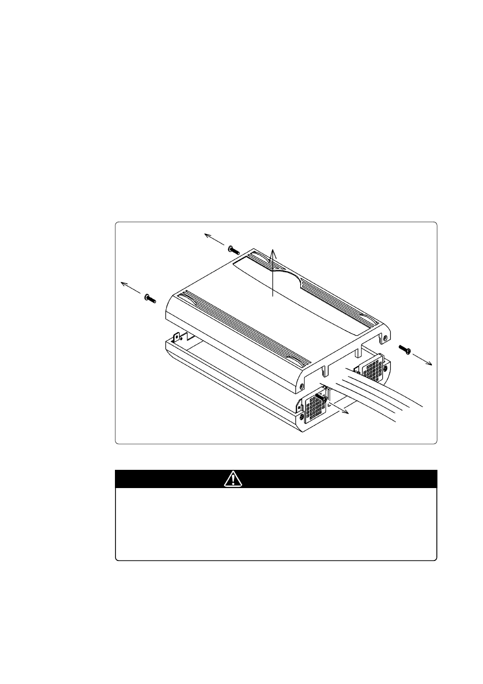 1 removing the upper cover, Chapter 3. setting up, Caution | When removing the upper cover | Renesas Emulation Pod for M16C/80 Group MCUs M30803T-RPD-E User Manual | Page 26 / 76