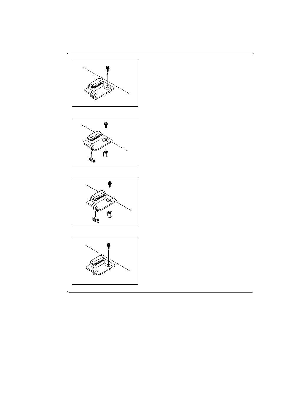 3) replacing the oscillator circuit boards | Renesas Emulation Pod for M16C/80 Group MCUs M30803T-RPD-E User Manual | Page 34 / 76