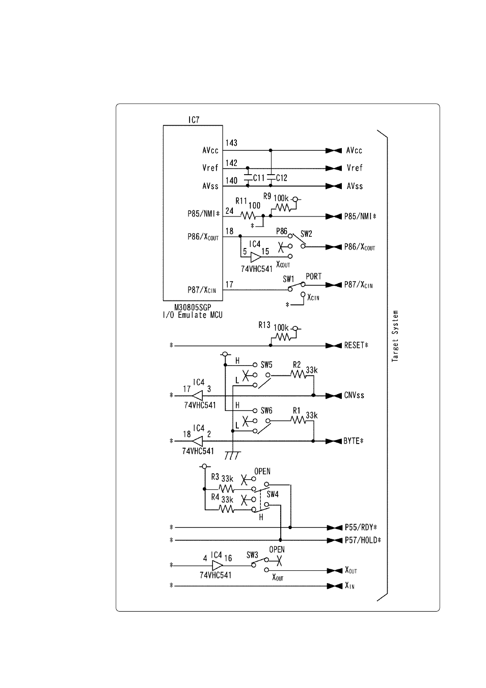 2 connection diagram | Renesas Emulation Pod for M16C/80 Group MCUs M30803T-RPD-E User Manual | Page 59 / 76