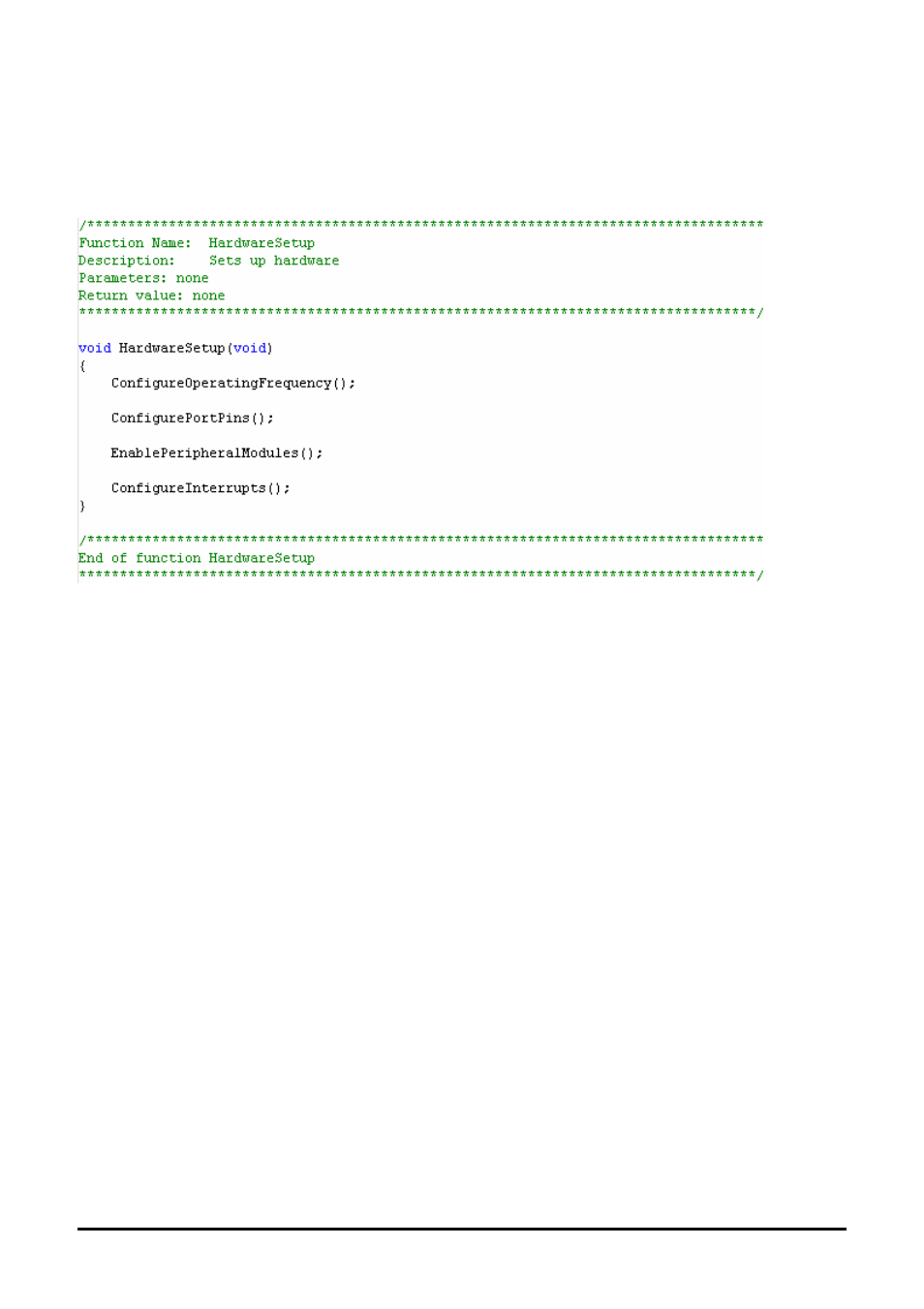 Board initialisation code (hwsetup.c / hwsetup.h) | Renesas M3T-ICC740 User Manual | Page 19 / 23