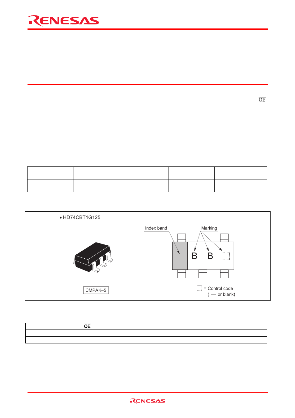 Renesas HD74CBT1G125 User Manual | 7 pages