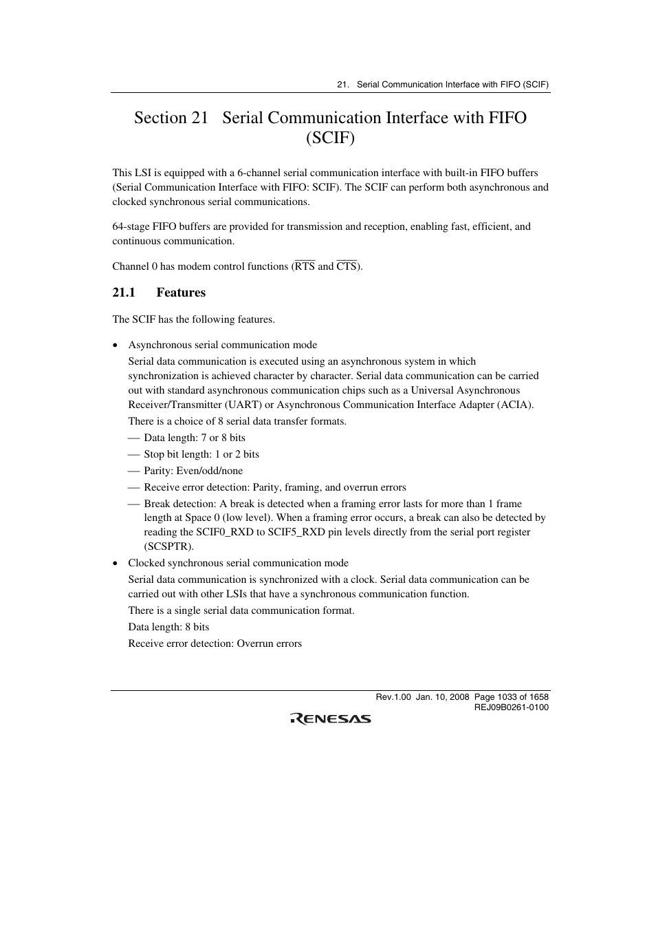 1 features | Renesas SH7781 User Manual | Page 1063 / 1692