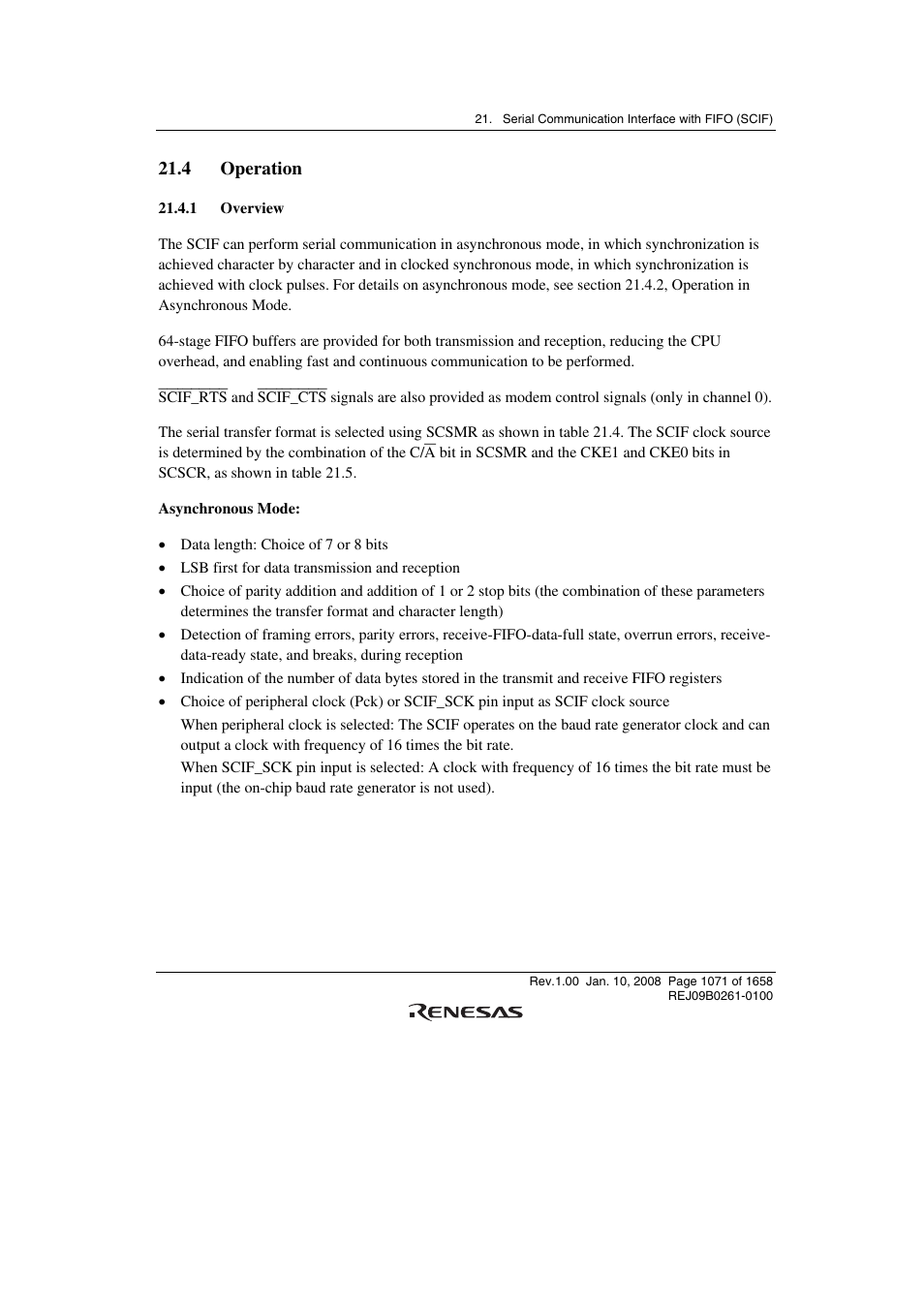 4 operation, 1 overview | Renesas SH7781 User Manual | Page 1101 / 1692