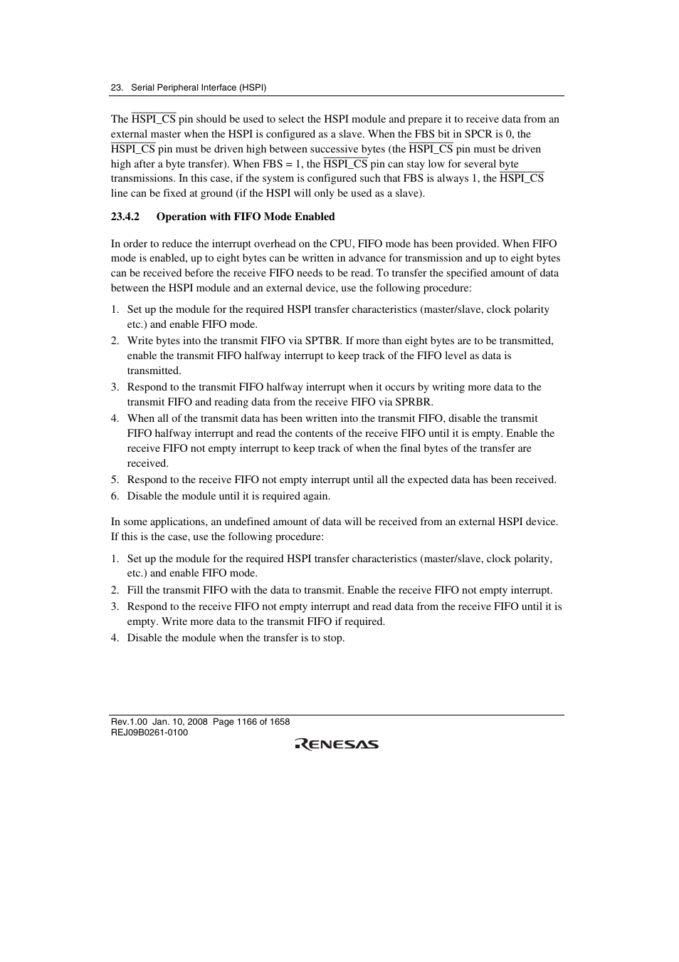 2 operation with fifo mode enabled | Renesas SH7781 User Manual | Page 1196 / 1692