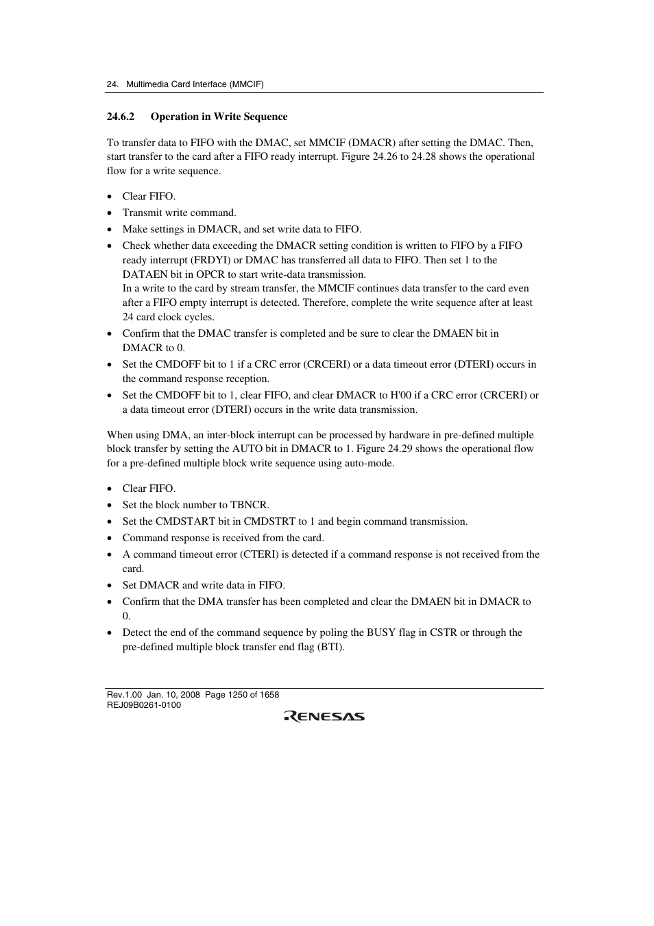 2 operation in write sequence | Renesas SH7781 User Manual | Page 1280 / 1692