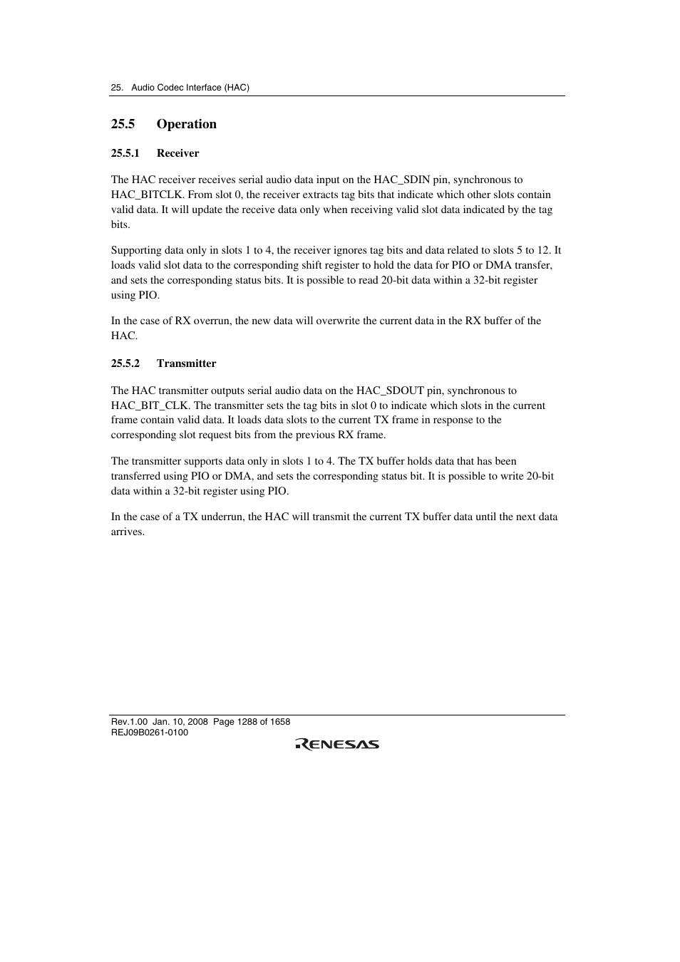 5 operation, 1 receiver, 2 transmitter | Renesas SH7781 User Manual | Page 1318 / 1692