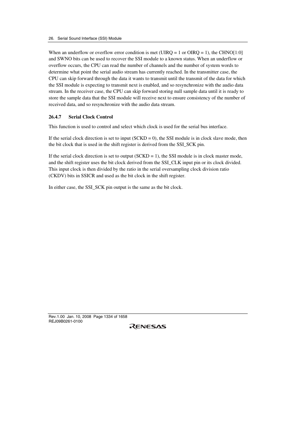 7 serial clock control | Renesas SH7781 User Manual | Page 1364 / 1692