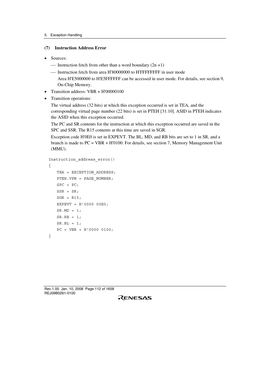 Renesas SH7781 User Manual | Page 142 / 1692