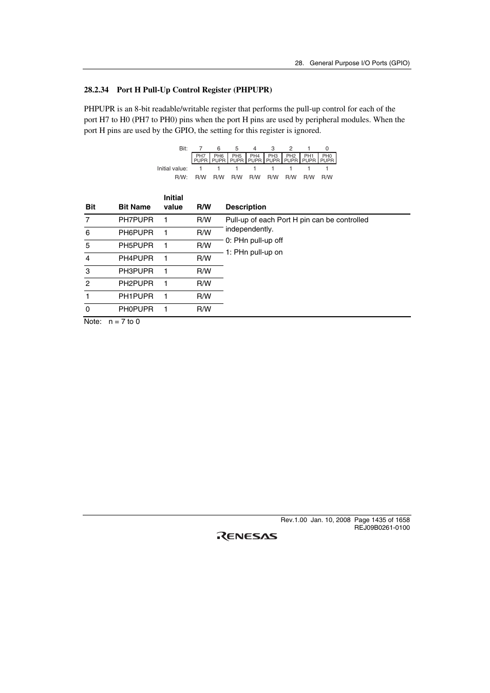 34 port h pull-up control register (phpupr) | Renesas SH7781 User Manual | Page 1465 / 1692