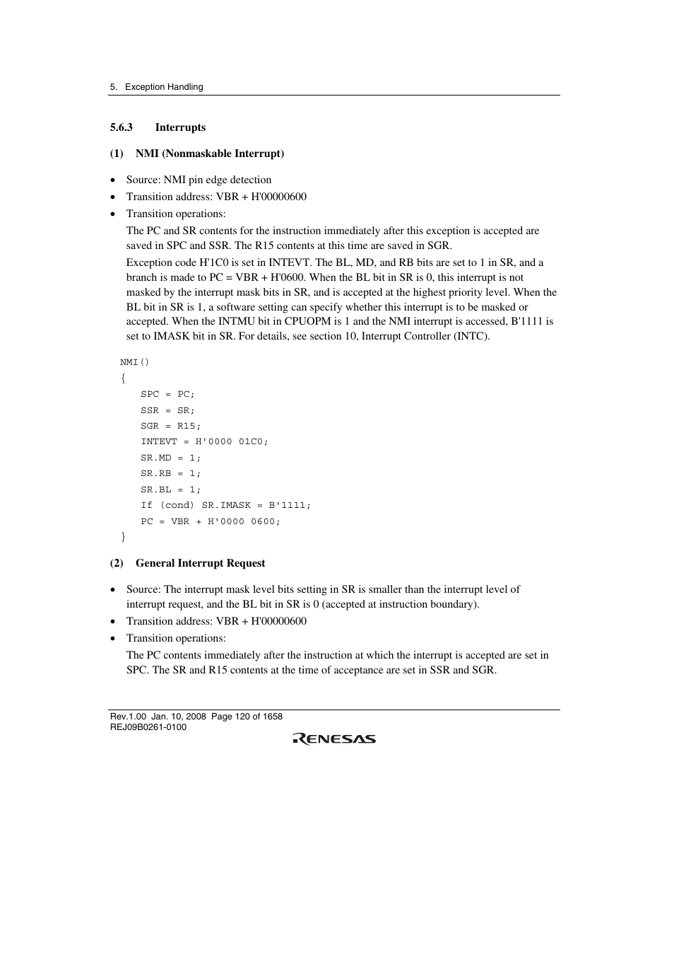 3 interrupts | Renesas SH7781 User Manual | Page 150 / 1692