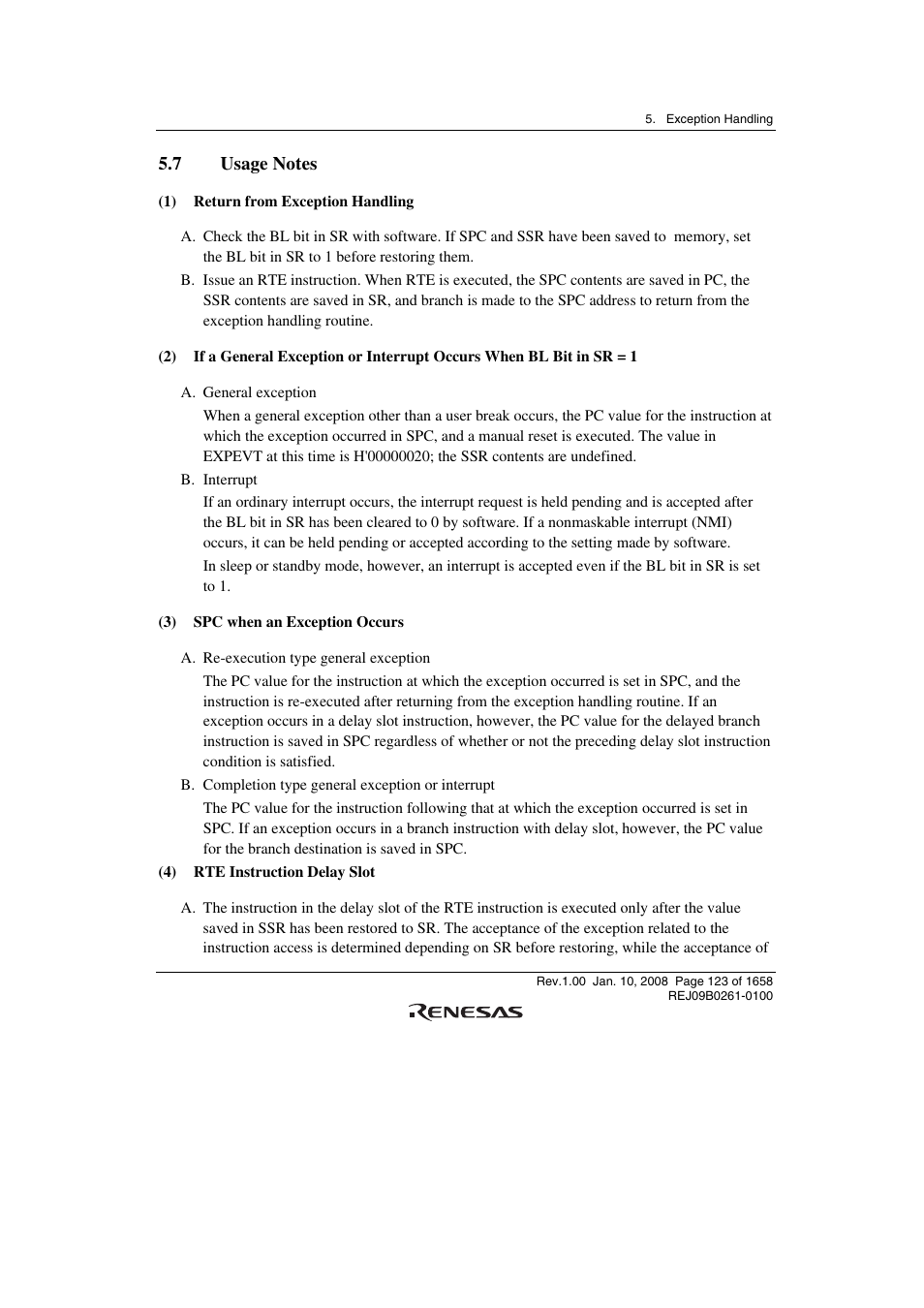 7 usage notes | Renesas SH7781 User Manual | Page 153 / 1692