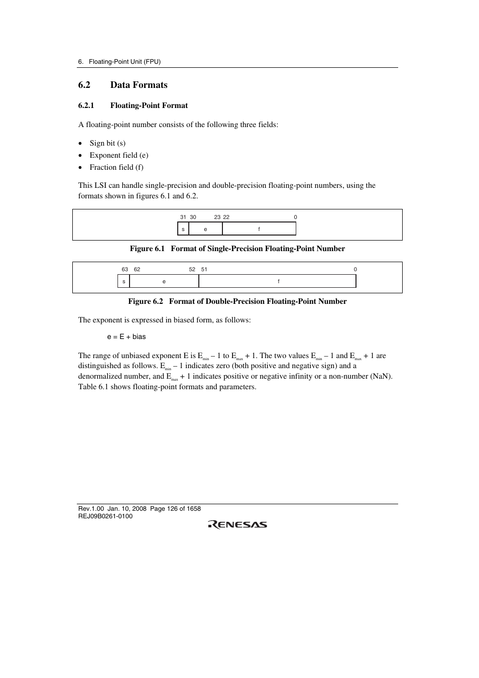 2 data formats, 1 floating-point format | Renesas SH7781 User Manual | Page 156 / 1692