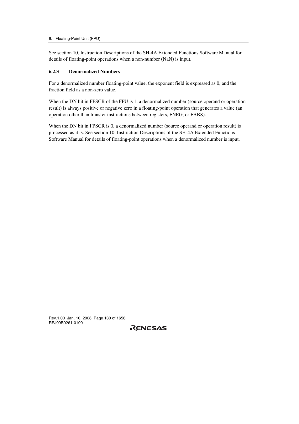 3 denormalized numbers | Renesas SH7781 User Manual | Page 160 / 1692