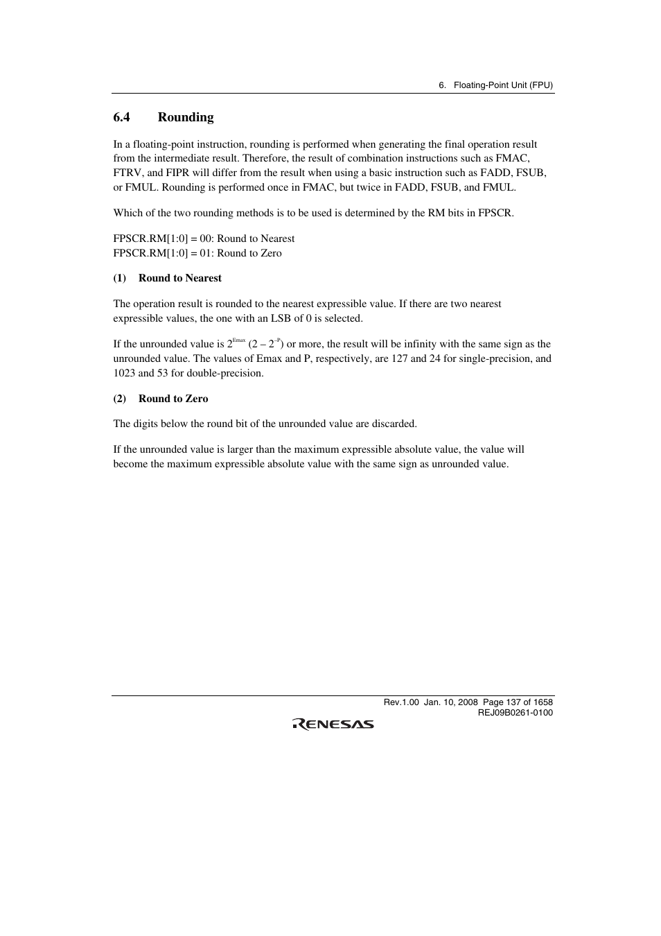 4 rounding | Renesas SH7781 User Manual | Page 167 / 1692