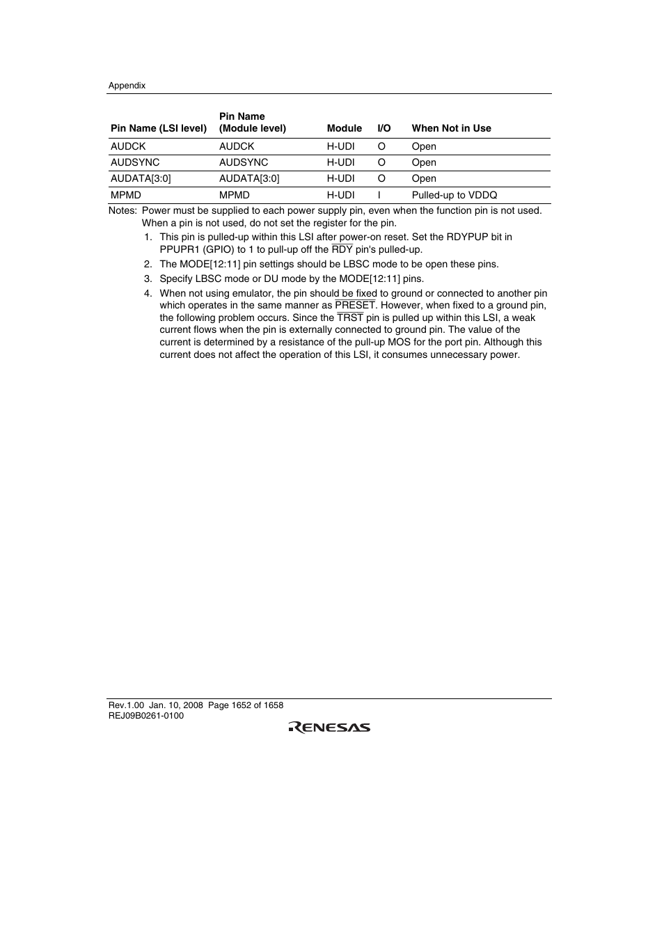 Renesas SH7781 User Manual | Page 1682 / 1692