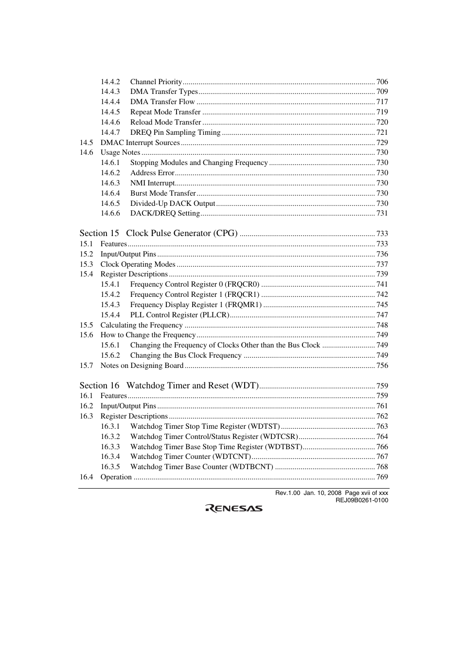 Renesas SH7781 User Manual | Page 17 / 1692