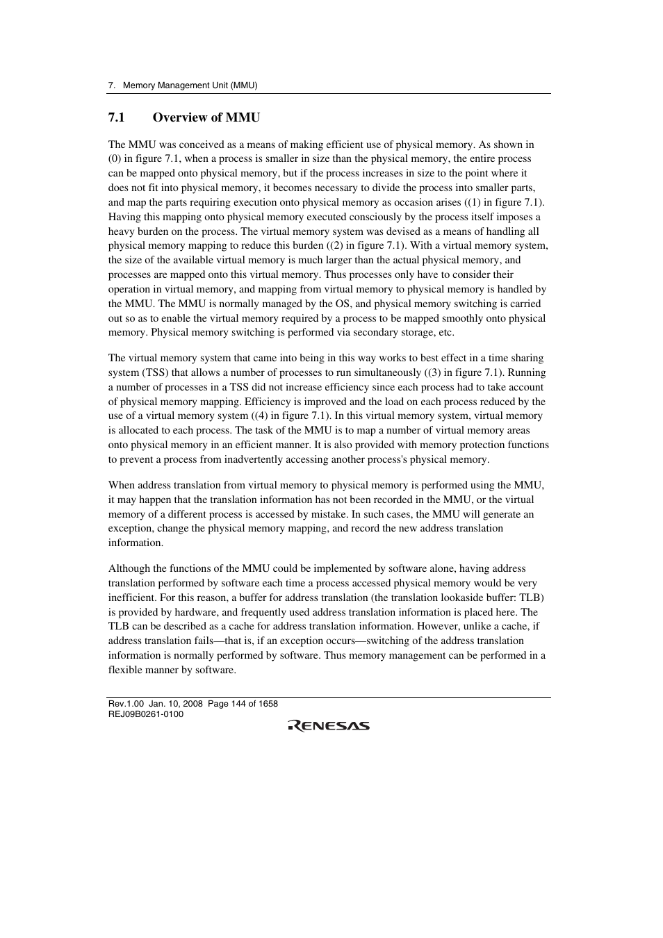 1 overview of mmu | Renesas SH7781 User Manual | Page 174 / 1692