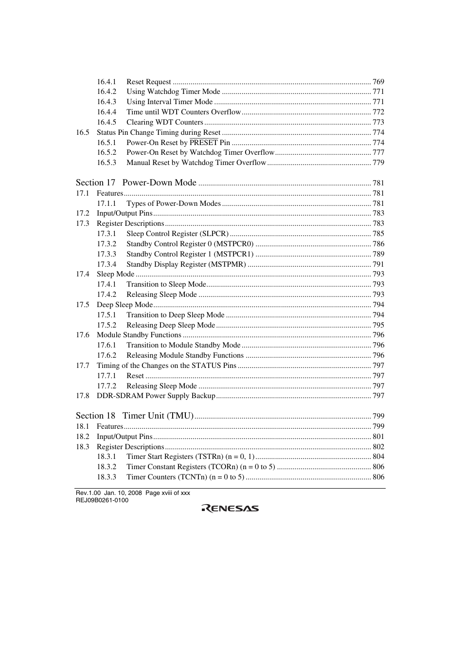 Renesas SH7781 User Manual | Page 18 / 1692