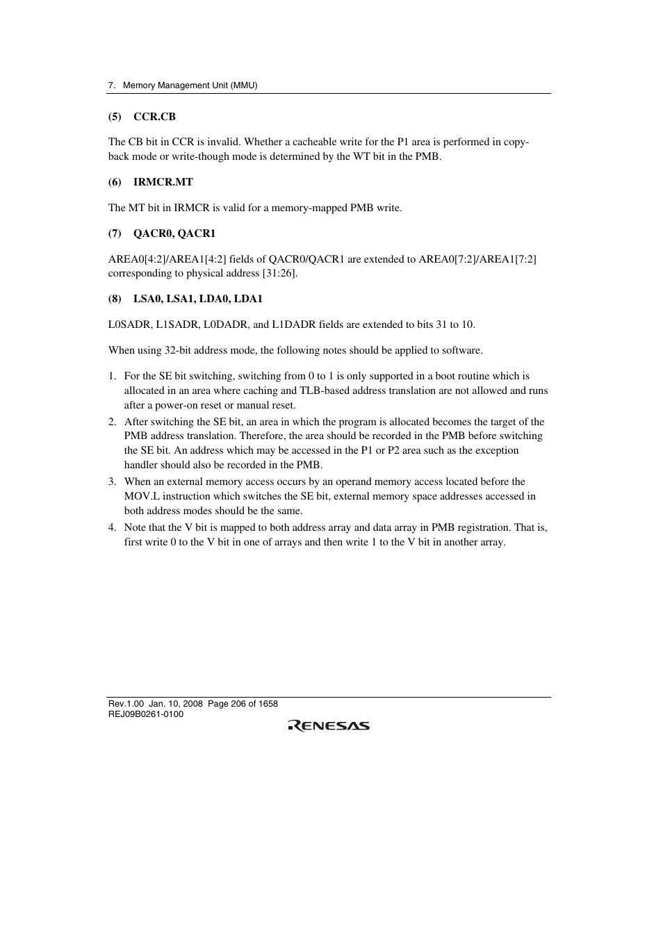 Renesas SH7781 User Manual | Page 236 / 1692