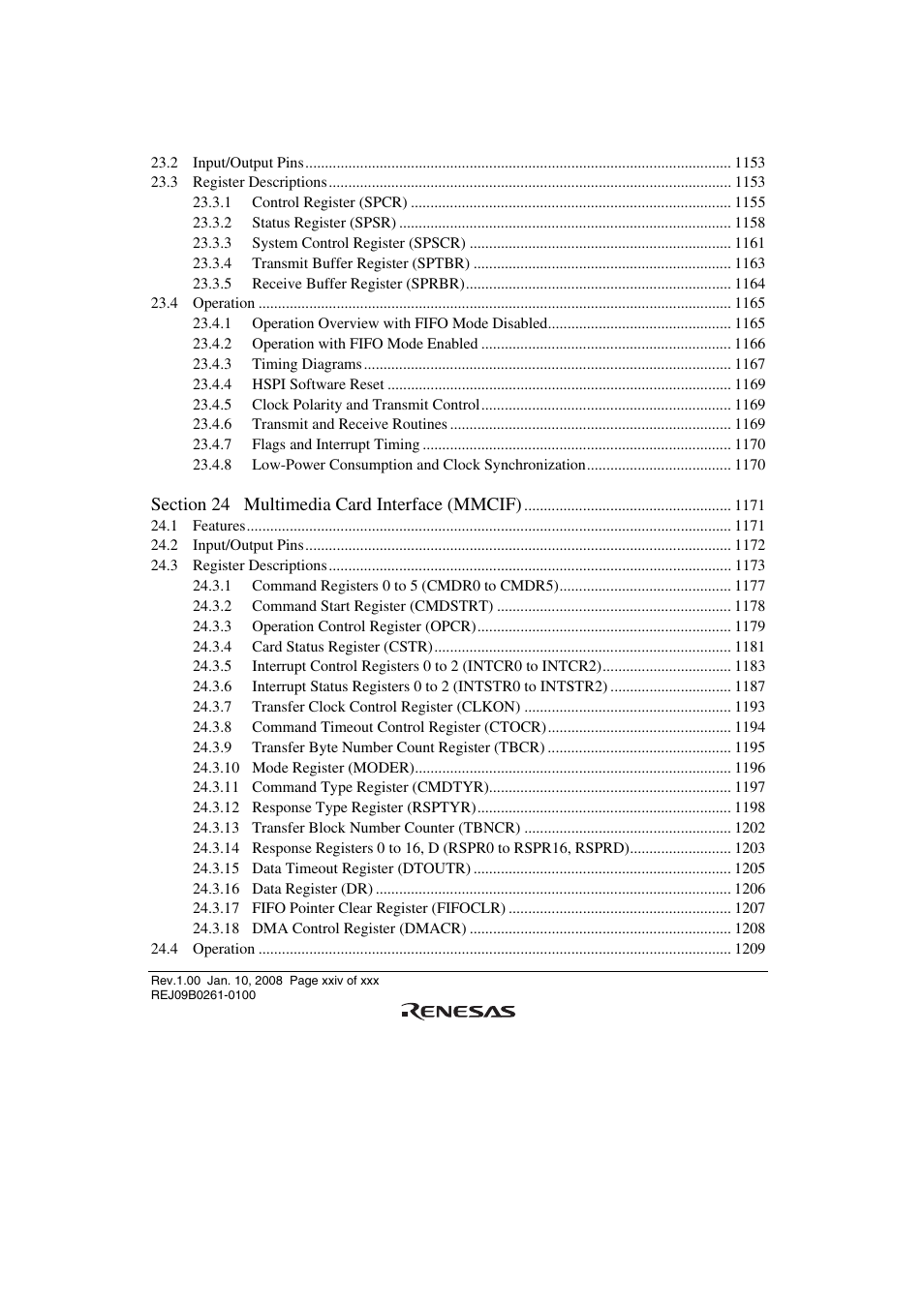 Renesas SH7781 User Manual | Page 24 / 1692