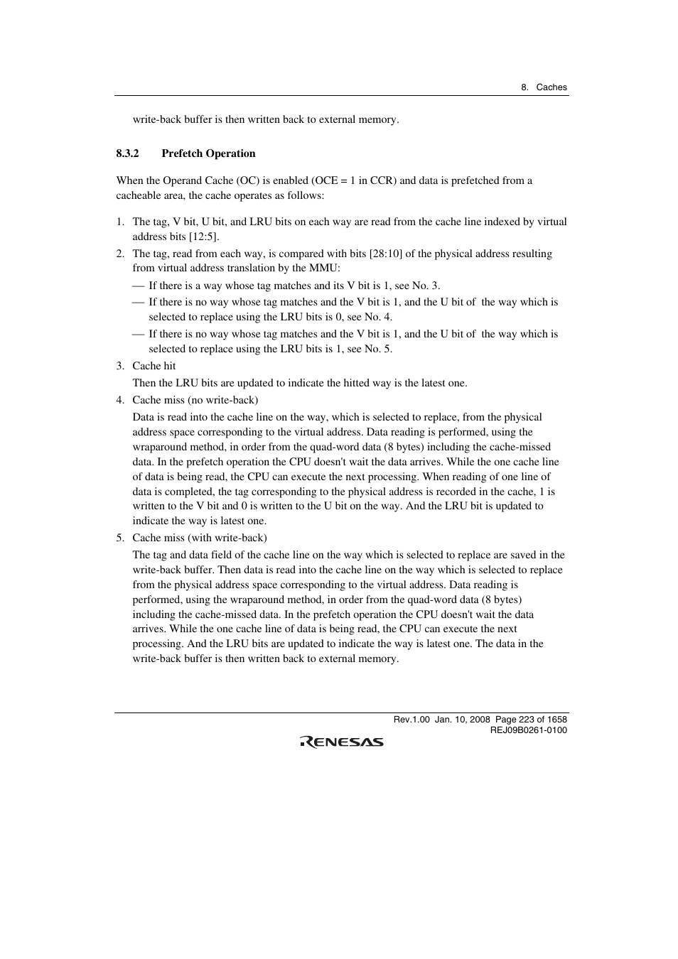 2 prefetch operation | Renesas SH7781 User Manual | Page 253 / 1692