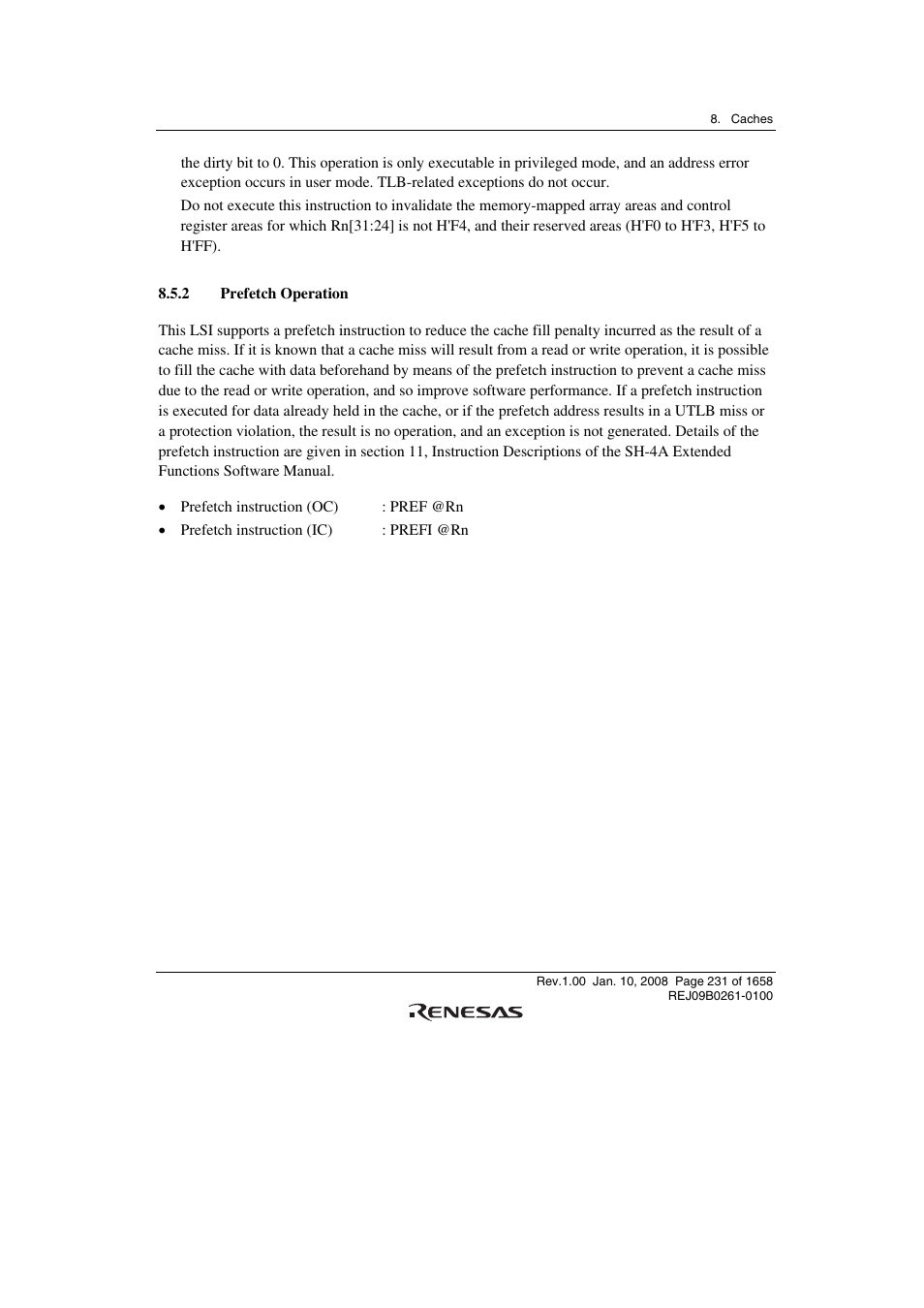 2 prefetch operation | Renesas SH7781 User Manual | Page 261 / 1692