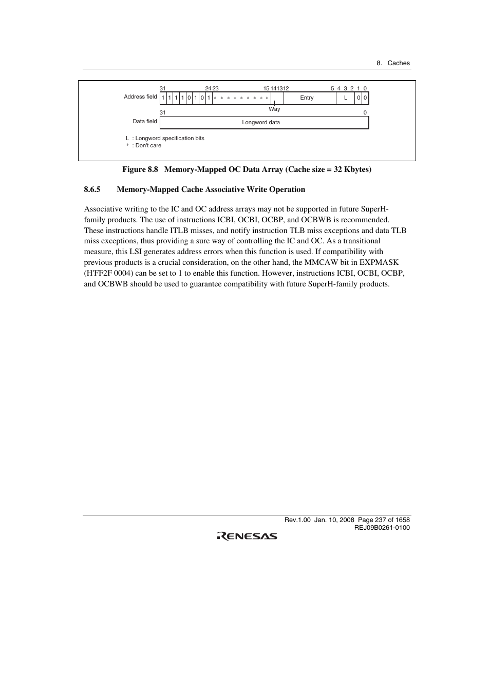 5 memory-mapped cache associative write operation | Renesas SH7781 User Manual | Page 267 / 1692