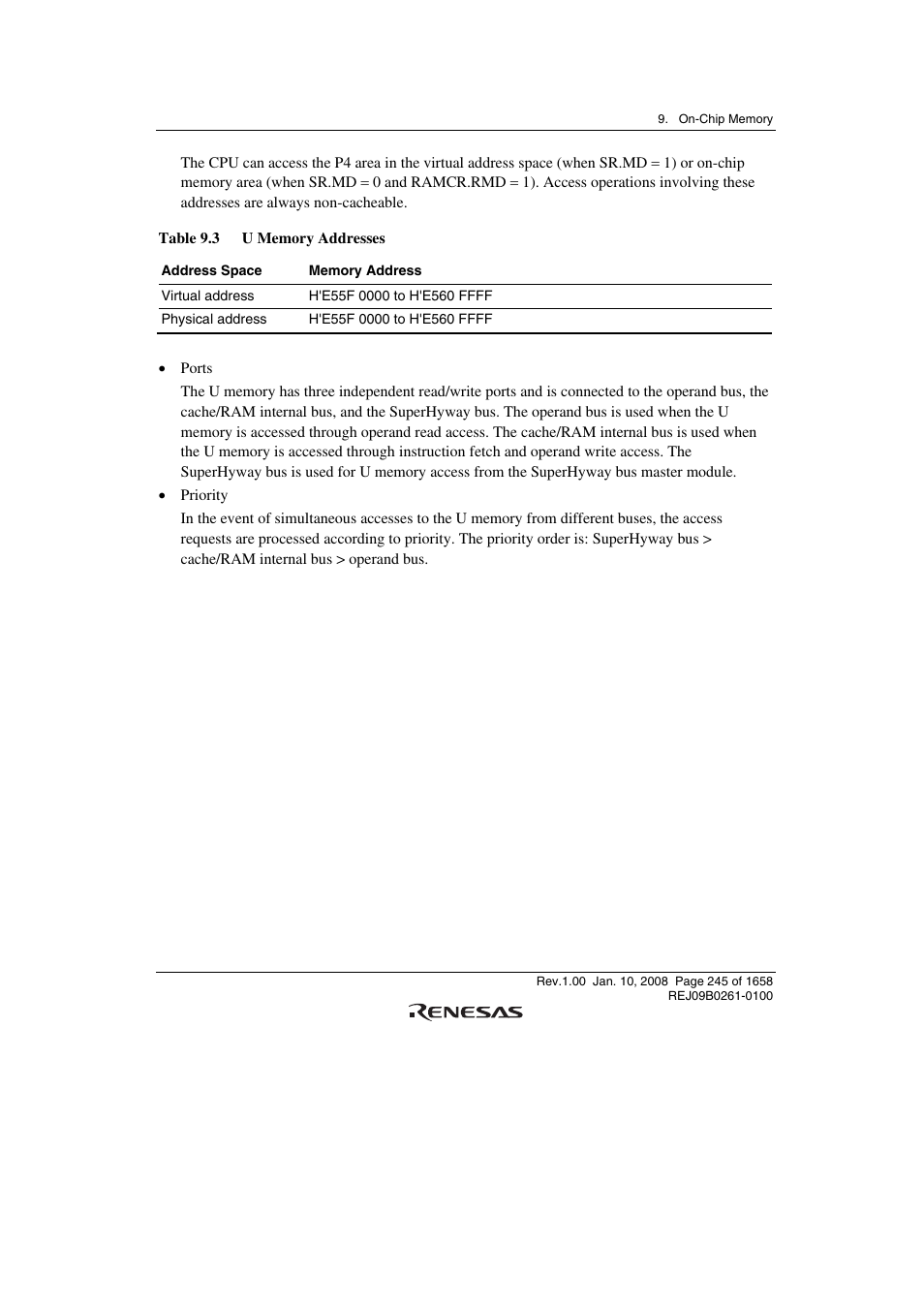 Renesas SH7781 User Manual | Page 275 / 1692