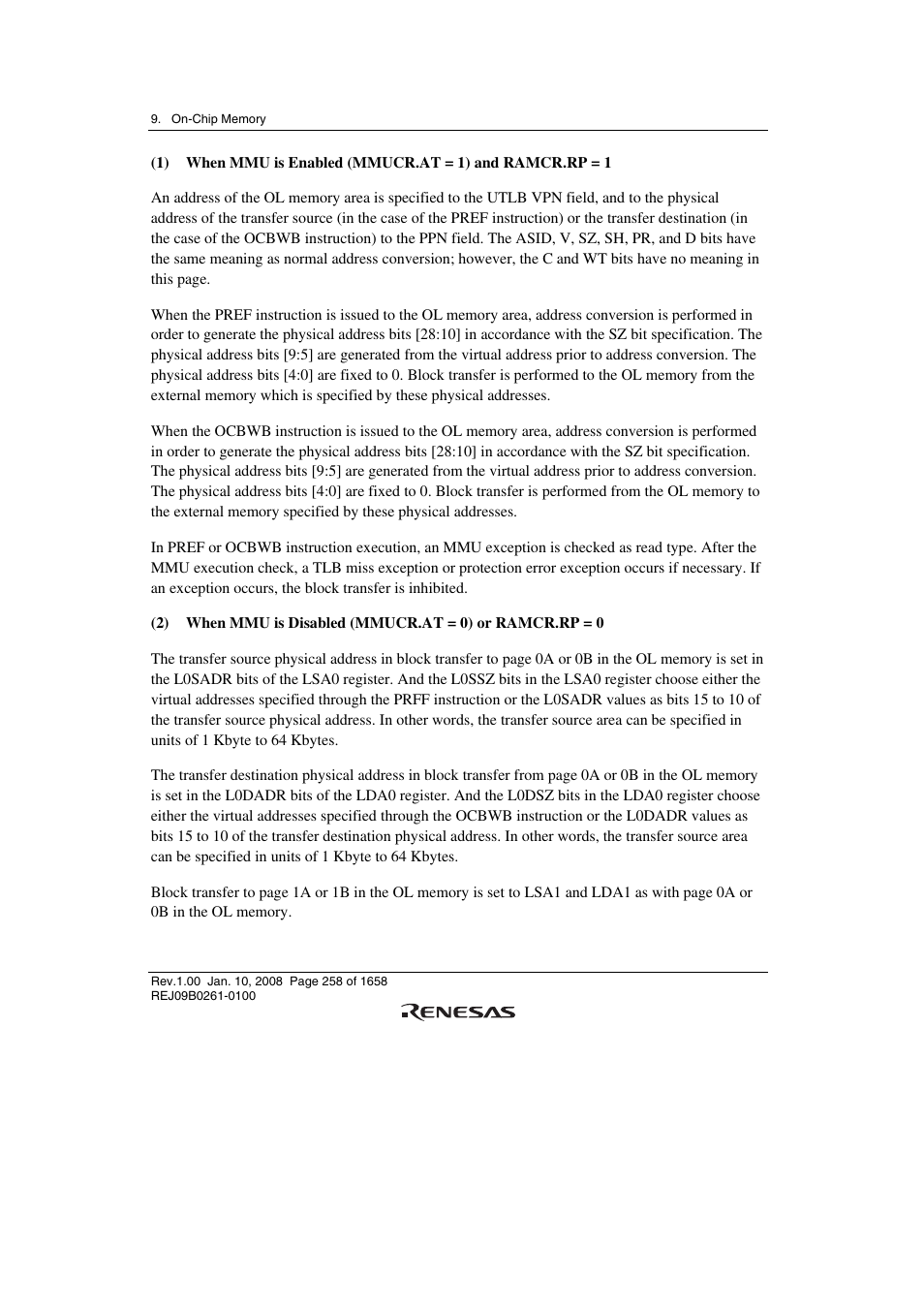 Renesas SH7781 User Manual | Page 288 / 1692